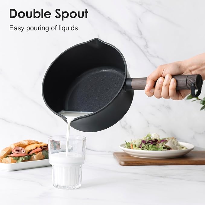 SENSARTE 15Pcs Nonstick Cookware Set Pots and Pans Set Kitchen Cooking Frying Pans with Stay-cool Handle, Dishwasher Safe, Induction Compatible, PFOA/PFOS Free, Black