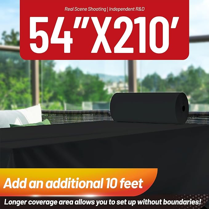 Plastic Tablecloth Roll, 210 Ft x 54 in Black Plastic Table Cloth Disposable Table Cover Roll, Premium PEVA Material, Waterproof with Cutter, Ideal for Banquets, Festivals, Parties