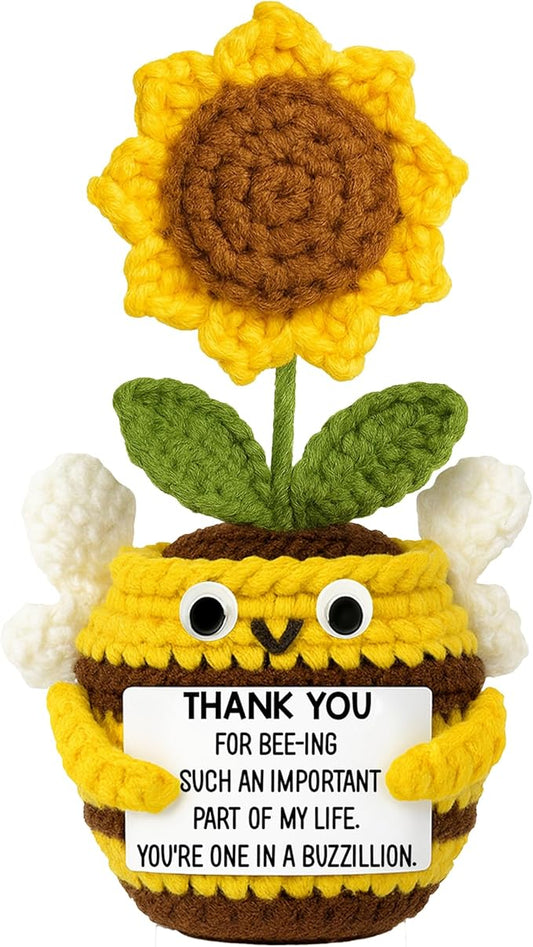 Teacher Appreciation Gifts - Teacher Gifts for Women - Teachers Appreciation Week, Thank You Crochet for Teachers Women - 6.3'' x 3.15'' Inspirational Positive Tulip Doll Toy Figure Crochet