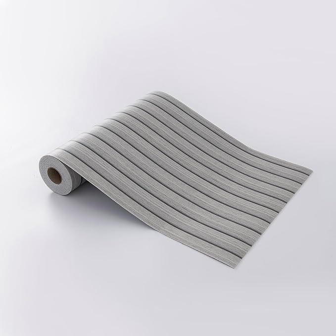 Peel and Stick PVC Slat Wall Panels, Wood Grain Self-Adhesive Soundproof Moisture-Resistant Paneling, 3D Faux Wood Panels for Bedroom Bathroom Walls & Ceilings 118"x15.75"(Gray,13Sq.ft)