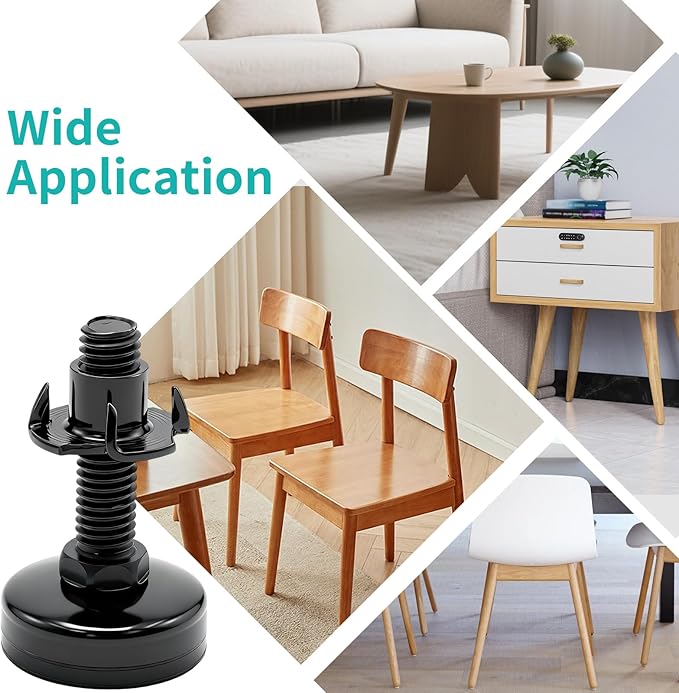 Heavy-Duty Furniture Adjustable Feet, Corrosion-Resistant Levelers, Suitable for Tables, Cabinets, Chairs, Sofas, Workbenches, and Other Heavy-Duty Furniture (20 Pack)