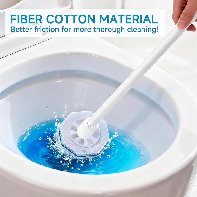Toilet Bowl Cleaner Replacement Heads, 50 Pack, Compatible with Clorox ToiletWand, Preloaded Cleaning Pads, Snap-On Hygienic Refill