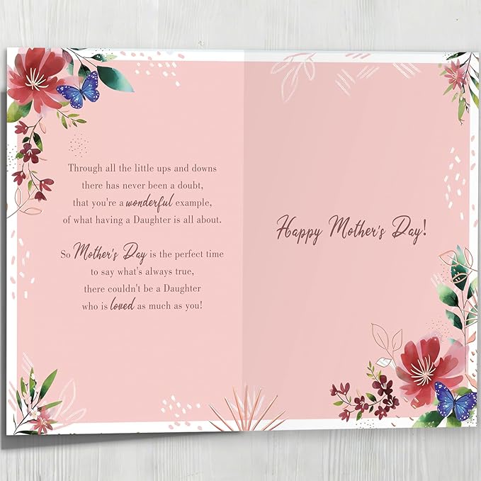 Happy Mothers Day Card Gifts for Daughter, Daughter Mother's Day Card, Mothers Day Gift to My Daughters from Mom