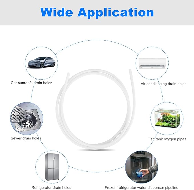 Refrigerator Drain Cleaning Tool, 8 PCS Reusable Waterline Buddy For Refrigerator, Fridge Water Line Cleaner Kit Suitable for Cleaning Refrigerator Drain Holes, Car Sunroofs Drain Holes