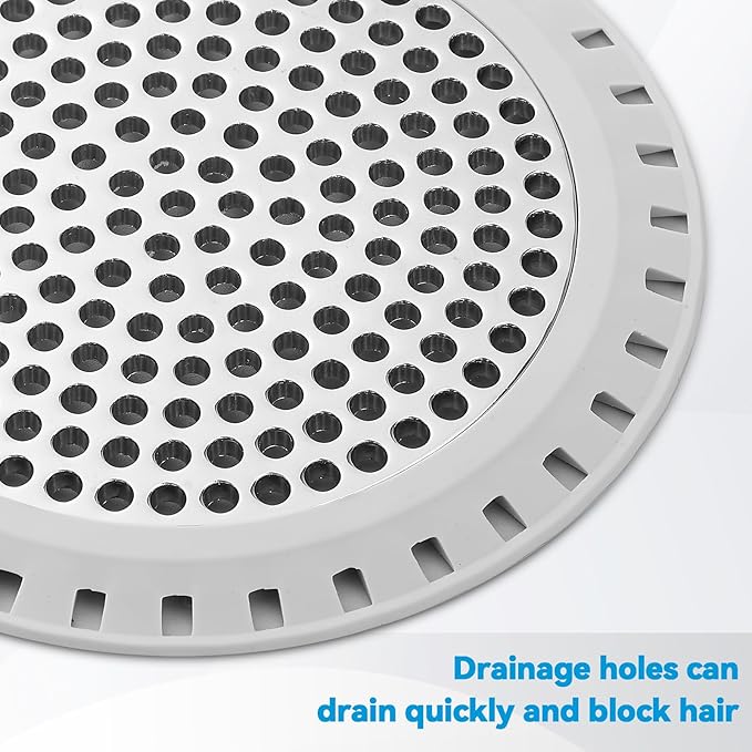 Shower Drain Hair Catcher,Aluvor Shower Drain Cover Bathtub Drain Strainers Weighted Metal Hair Trap Stopper Sink Protector Filter Bathroom Flat Strainer Stopper (Silver Gray)