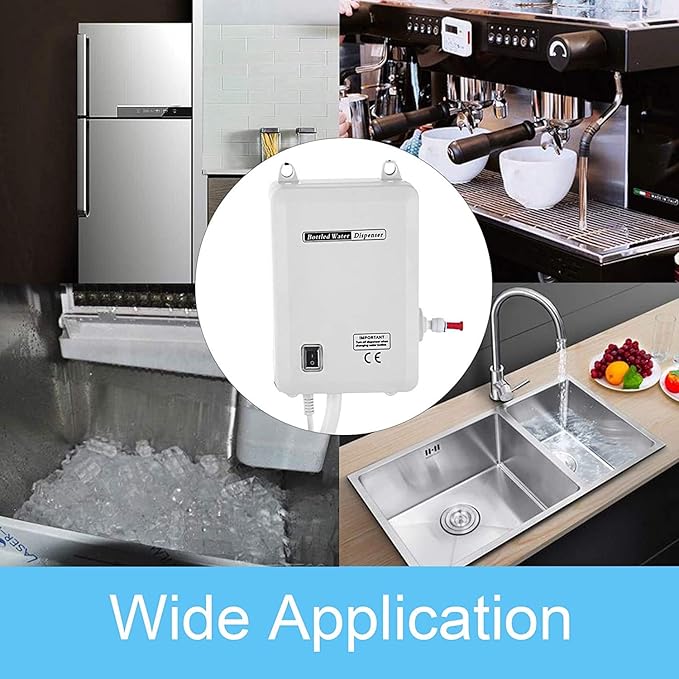VEVOR Bottled Water Dispenser Pump System, 2x5 Gallon Dispensing System, Automatic Electric Water Dispenser, Double-Pipe Water Jug Pump, Compatible Use with Coffee/Tea Machine, Refrigerator, Ice Maker