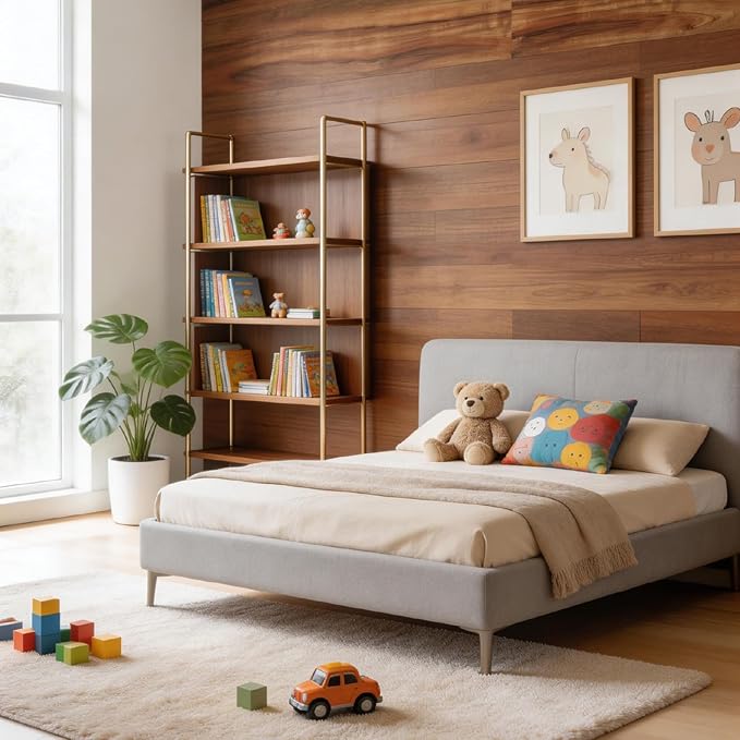 Peel and Stick Wall Panels, Easy Self Adhesive Vinyl Tiles Wall Planks, Farmhouse Wood Grain Shiplap for Kitchen Bedroom Interior WallDecor (12 pcs/18.1 Sq Ft/Box) (Horse Brown Smoked Wood)
