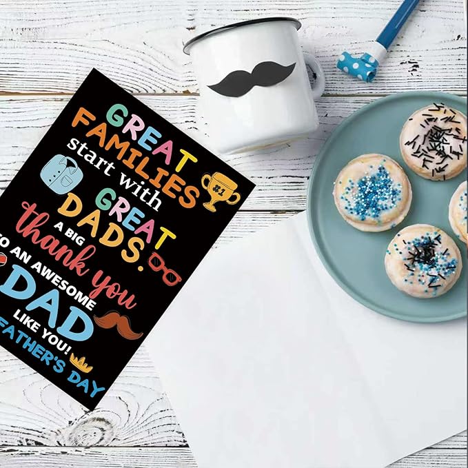 Colour Fathers Day Gift for Dad, Funny Father's Day Card Gifts from Daughter Son Wife Family, Father Gifts for Dads
