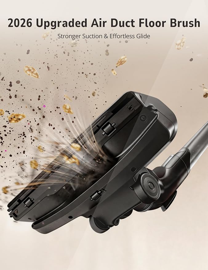 Aspiron Canister Vacuum,1700W/45KPA Bagged Vacuum Cleaner,6QT Large Capacity,Auto Cord Rewind,HEPA Filter,Low Noise,8M Cleaning Radius,Variable Power Control,Easy to Push,Hard Floor,Pet,Carpet