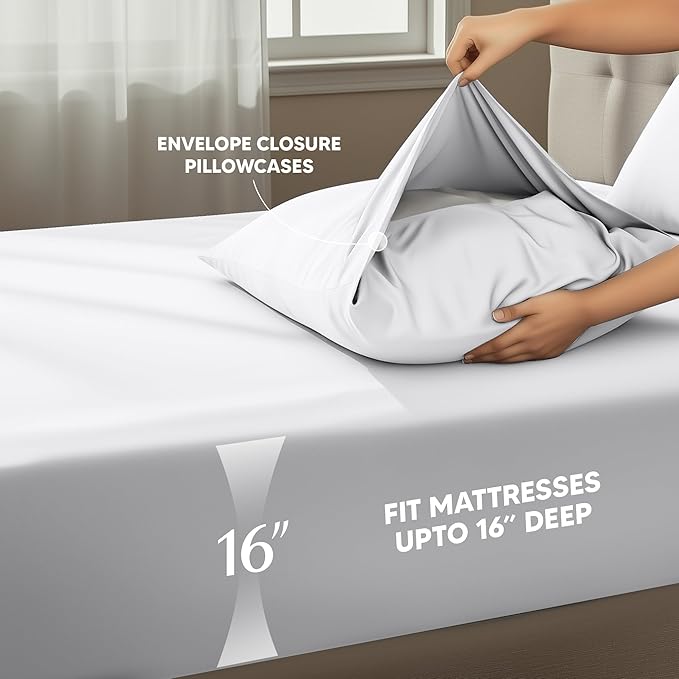 Utopia Bedding Twin XL Sheet Set – 3 Piece Bed Sheets for Twin XL Size Bed, Soft and Breathable Microfiber, Includes 1 Fitted Sheet, 1 Flat Sheet and 1 Pillowcase – Oeko Tex (White)