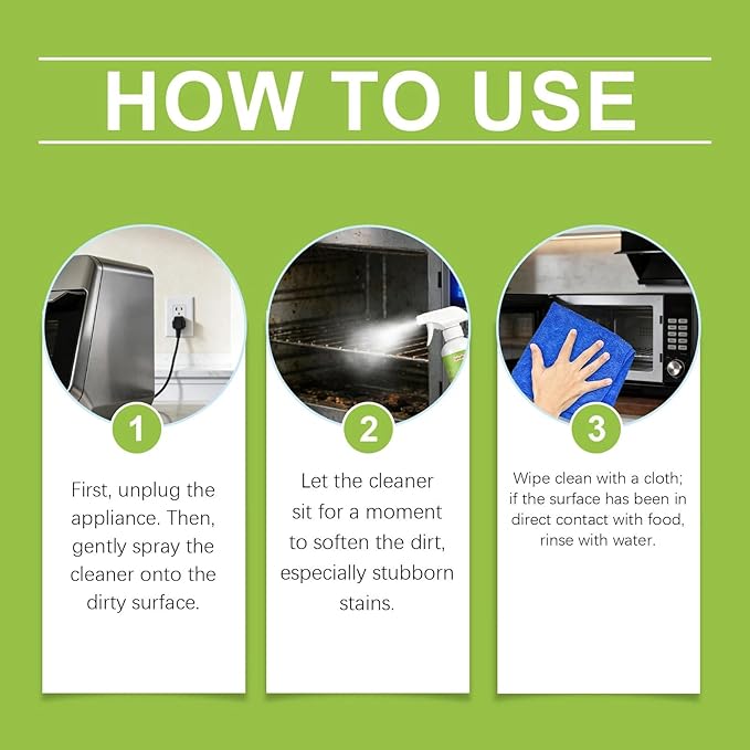Spray, 2026 New Electrolyzed Ion Kitchen Cleaner Spray, Natural Enzyme Formula Liquid Cleaner for Kitchen Oven Stove Microwave, 300ml (1pc)