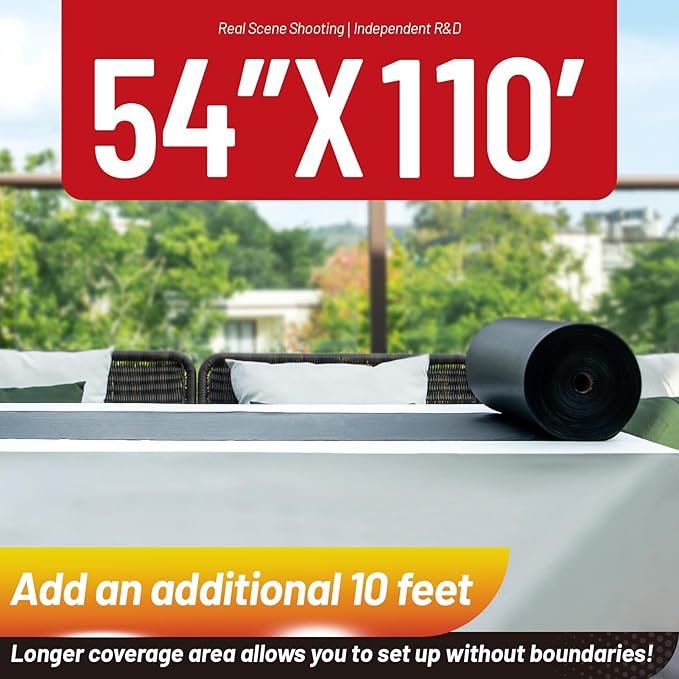 Plastic Table Cloth, 110 Ft x 54 In Plastic Table Cloth Disposable, Black Tablecloths Premium PEVA Material, Waterproof with Cutter, Disposable Tablecloth Ideal for Banquets, Festivals, Parties