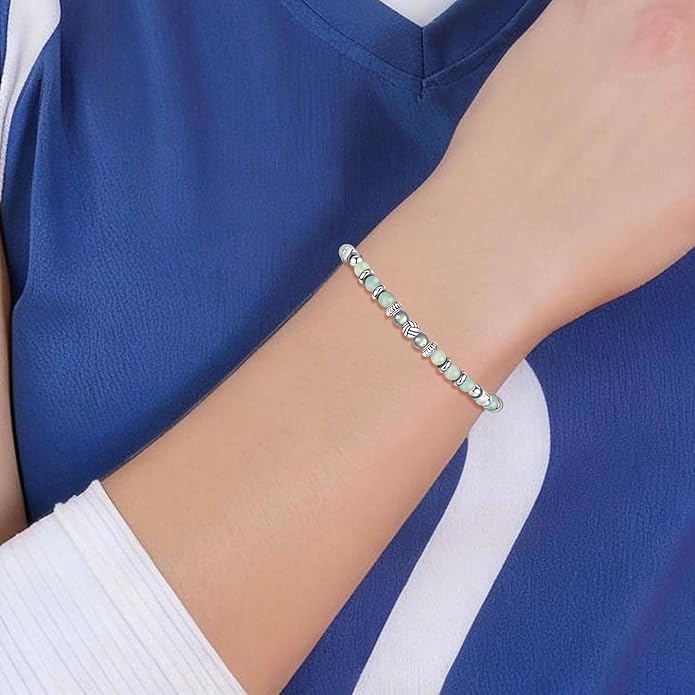 JoycuFF 𝗚𝗶𝗳𝘁𝘀 𝗳𝗼𝗿 𝗪𝗼𝗺𝗲𝗻 𝗠𝗼𝗼𝗻𝘀𝘁𝗼𝗻𝗲 𝗕𝗿𝗮𝗰𝗲𝗹𝗲𝘁 Amazonite Colorful Imperial Jasper Stainless Steel Beads Bracelets, Mothers Day Birthday Christmas Valentines Graduation Gifts