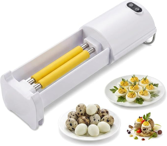 Electric Quail Egg Peeler Machine Only for Cooked Quail Eggs, 3 Second Fast Automatic Quail Egg Shell Remover, Food Grade Quail Egg Peeling Tool Compact Kitchen Gadget for Home & Commercial Use