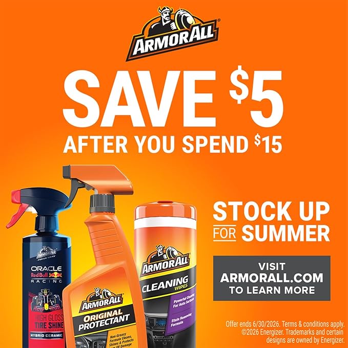 Armor All Tire Foam, Tire Cleaner Spray for Cars, Trucks, Motorcycles, 20 Oz Each, 1.25 Pound (Pack of 1)
