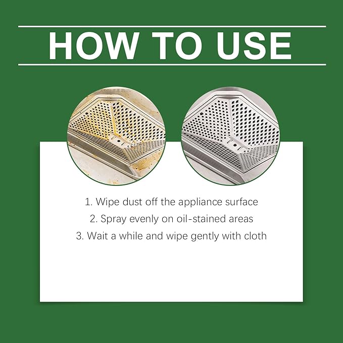 Kitchen Cleaner Remover Spray, Heavy-Duty Kitchen Degreaser Foam Enzyme Cleaner, Multifunctional Kit-chen Appliance Cleaner Spray, Electrolyzed Ion Degreaser for Stove, Oven, Range Hood (3)
