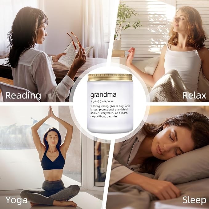 Gifts for Grandma, Grandma Birthday Christmas Mother's Day Gifts, First Time Grandma’s Gift from Granddaughter Grandson - Lavender Scented Candle