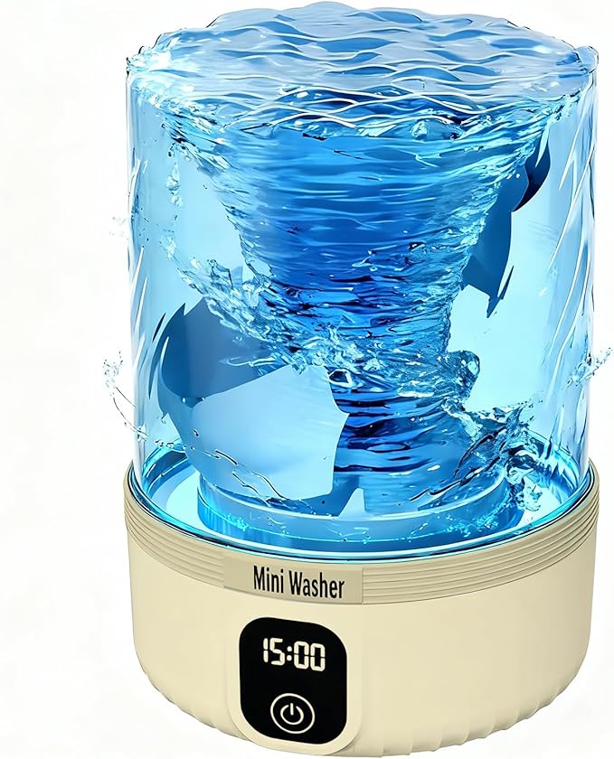 Underwear Washing Machine,2025 Upgrade Mini Washer Deeply Cleans Small Laundry Items, Socks, Underwear, Baby Clothes,Portable Washing Machine is Suitable for, Apartments, Hotels, Travel