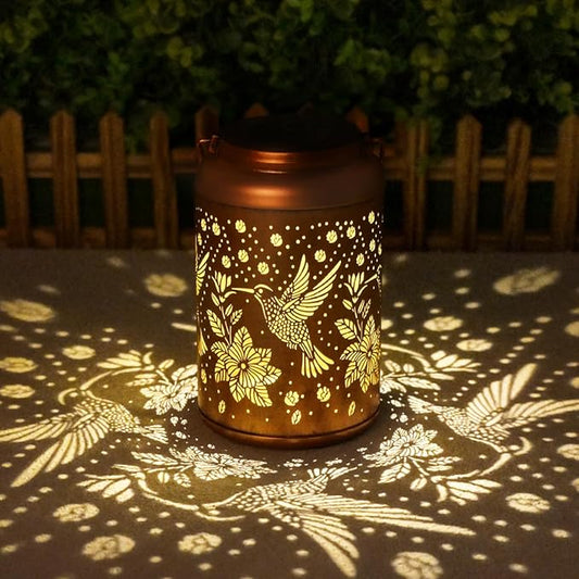 Mothers Day Gifts for Mom Grandma - Birthday Day Gifts for Women, Hummingbird Solar Lantern Outdoor Waterproof, Garden Decor