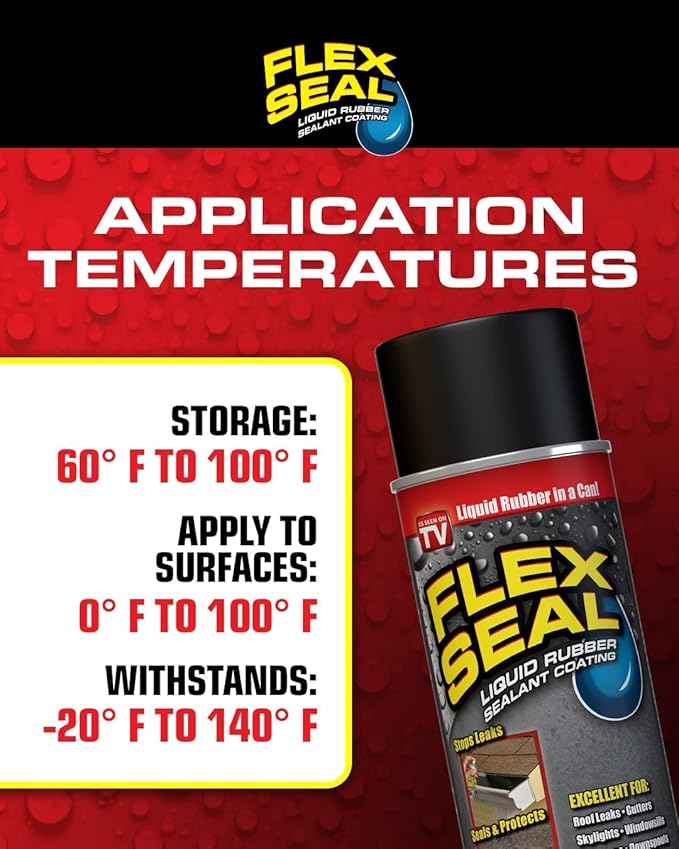 Flex Seal, 14 oz, Brown, Stop Leaks Instantly, Waterproof Rubber Spray On Sealant Coating, Perfect for Gutters, Wood, RV, Campers, Roof Repair, Skylights, Windows, and More