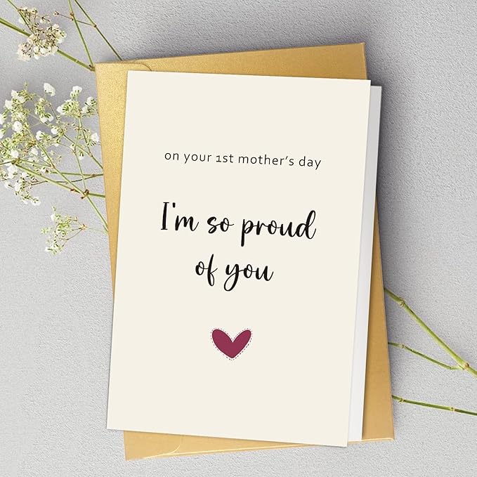 First Mother's Day Card, Mothers Day Card for New Mom, 1st Mother's Day Card, On your 1st Mother’s Day, I’m So Proud of You