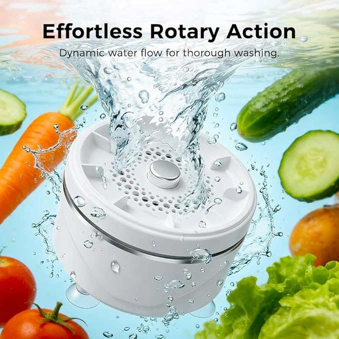 Fruit and Vegetable Washing Machine, 2026 New Titanium Electrolysis Fruit Cleaner Device with Vortex Cleaning, Waterproof Wireless Fruit and Vegetable Purifier for Kitchen (1)