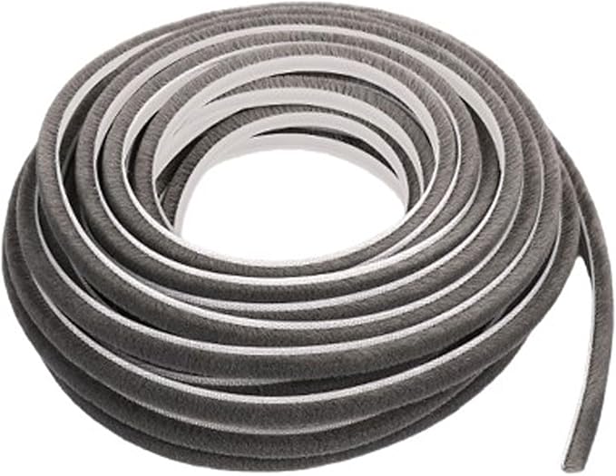 Window Weather Stripping Door Seal, Door Window Weatherstrip Brush Type Windproof Soundproof Insect Proof Grey Multiple Sizes(9 x 5mm)