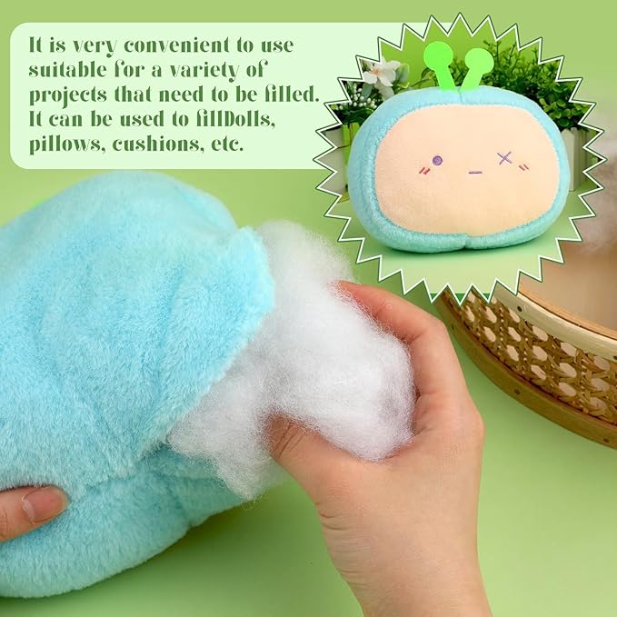 19.4oz Premium Fiberfill Stuffing, (1.8oz-1.21 lb) Polyfill Stuffing for Pillows Crafts, High Resilience Soft Poly Fill Pillow Stuffing for Stuffed Animals, Home DIY Stuffing (550g)