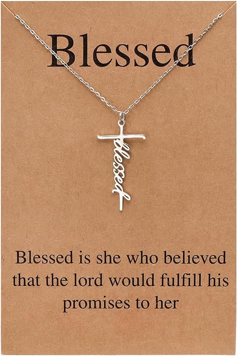 Lcherry Faith Cross Pendant Necklace for Women Religious Christian Jewelry Mother's Day Gifts for Women