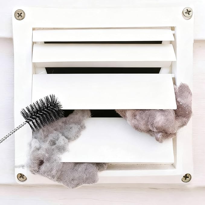 2 Pack Dryer Vent Cleaner Kit - Long Flexible Lint Brush for Dryer Vents, Refrigerator Coils, and Radiators - Household Cleaning Supplies (2, Long Brush)