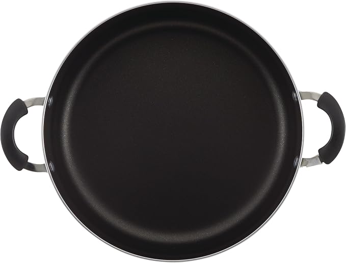 Farberware Cookware Nonstick Stockpot with Lid, 10.5 Quart-Black