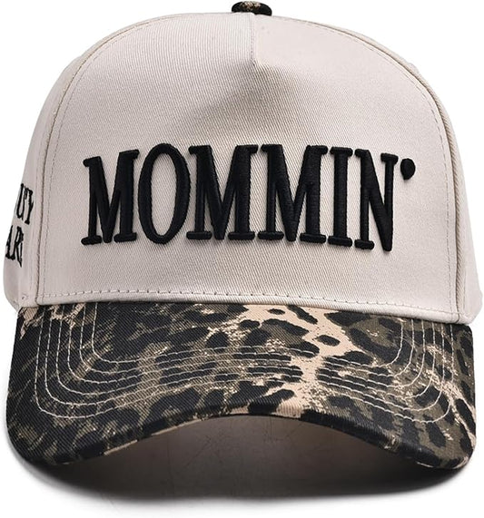 Womens Trucker Hat - with Mommin Embroidery Ponytail Fit - Mothers Day Great Gifts for Mom Wife Stepmom