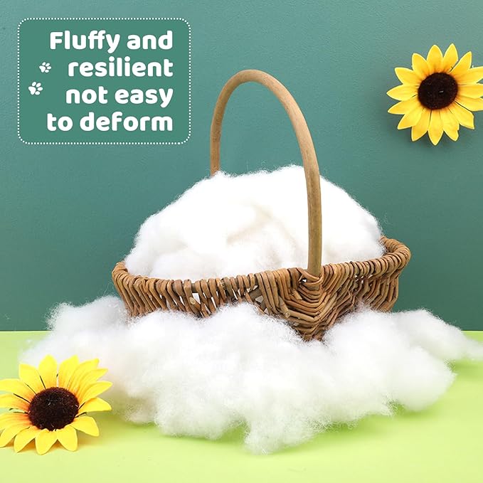 Jmuiiu 8.82oz/250g Pillows Stuffing Fiberfill, Polyfill Stuffing for Stuffed Animals, Premium Polyester Fiberfill, High Resilience Crochet Stuffing for Craft,Pillow, Cotton Batting
