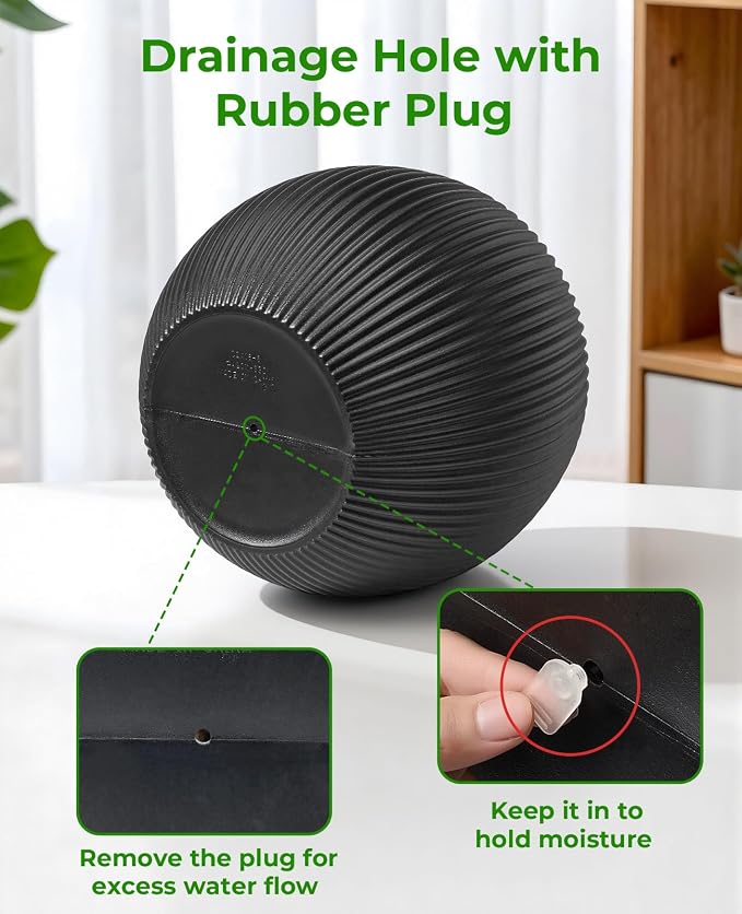 homenote Flower Pots 14.5/12/9.7 Inch,Large Plant Pots Indoor with Drainage,Plastic Pots for Plants,Garden Pots for Outdoor,Large Planters for Indoor Plants,Big Plastic Planter(3 Pcs)