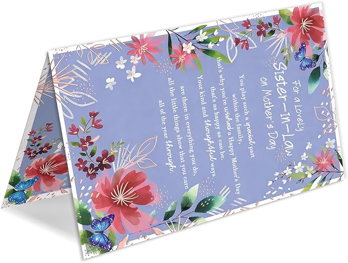 Happy Mothers Day Card Gifts for Sister in Law, Sister-in-Law Mother's Day Card, Mothers Day Gift Ideas