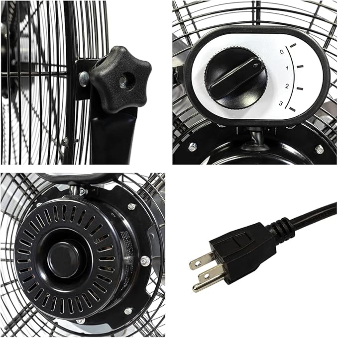 Maxx Air Industrial 30" Pedestal Fan, Powerful Heavy Duty Commercial Fan for Warehouses, Factories, and Large Spaces, Adjustable Height, Durable Construction, High Velocity Air Circulation
