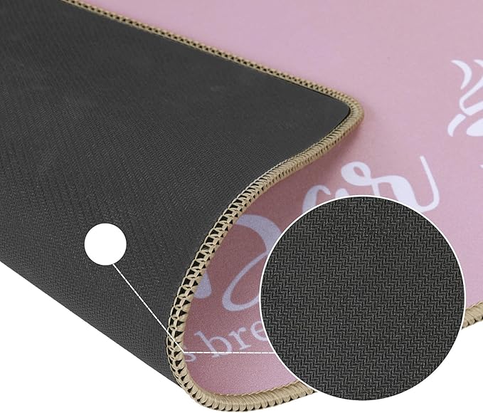 SHACOS Coffee Mat 2 Pack 12x19 Inch Absorbent Non Slip Rubber Bar Accessories Coffee Maker Mat for Countertop Dish Drying Mat Heat Resistant, Pink