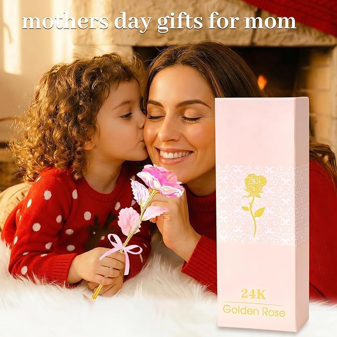Mothers Day Mom Gifts for Women Grandma, Artificial Forever Birthday Flowers Galaxy Glass Eternal Roses with Heart Shaped Crystal Vase, Mother's Day Anniversary Wedding Rose Gifts for Wife Sister