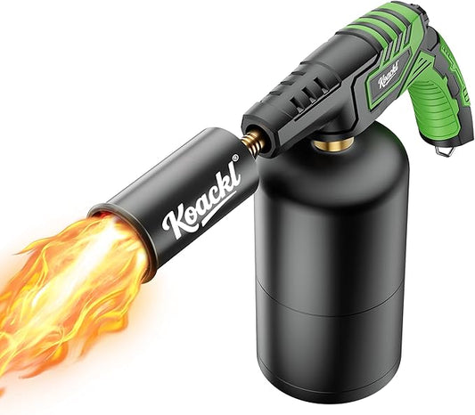 KOACKL Powerful Propane Torch, Propane Torch Head, Cooking Culinary Torch Lighter, Charcoal Lighter, Sous Vide Searing Steak, BBQ, Grill, Outdoor Campfire Charcoal Starter(Tank Not Included)