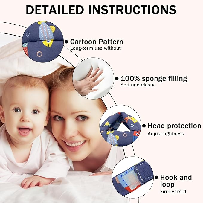 Baby Head Protector Baby Helmet for Crawling Walking, No Bumps Safety Head Adjustable Protective Cap for Walking, Playing (Style 4)