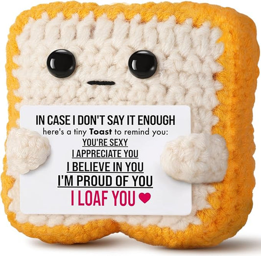 Anniversary Wedding Gifts for Him, Husband, Boyfriend - Valentines Day Romantic Gift for Her, Wife, Girlfriend - Funny"I Loaf You" Sentimental Keepsake - Cute Christmas Decor & Stocking Stuffer