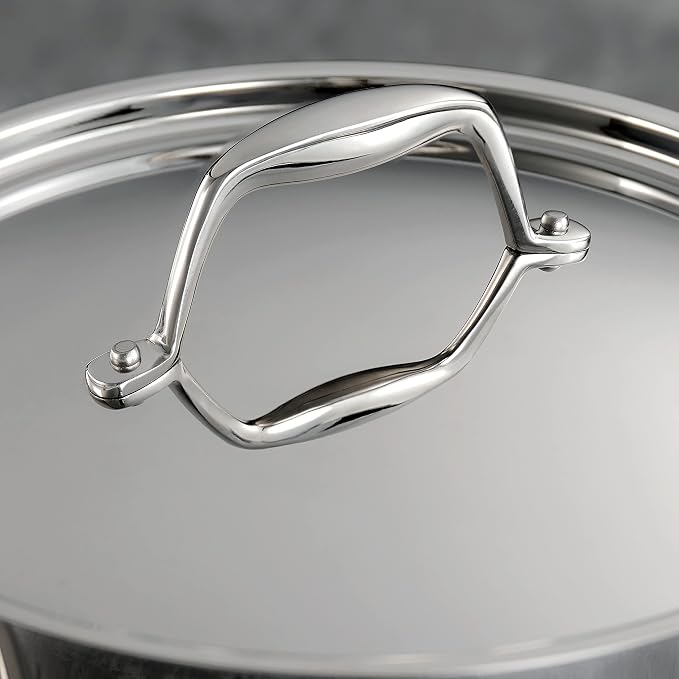 Tramontina Signature Tri-Ply Clad Stainless Steel 3-Quart Sauce Pan | Induction-Ready Saucepan with Lid, Dishwasher-Safe, NSF-Certified, Made in Brazil