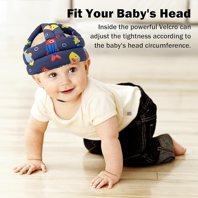 Baby Head Protector Baby Helmet for Crawling Walking, No Bumps Safety Head Adjustable Protective Cap for Walking, Playing (Style 4)