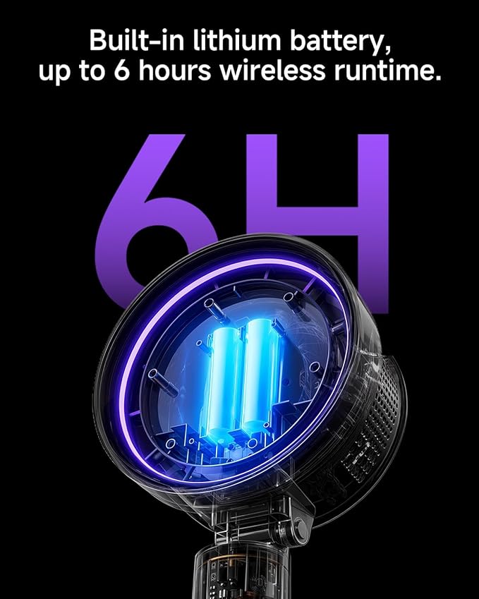 Space Player Desk Fan Air Circulator with Strong Airflow, Portable Table Fan with 45° Tilt & 180° Manual Rotation, LED Display, 4 Speeds, 8H Timer, Quiet Turbo Cooling Fan for Bedroom Home Office