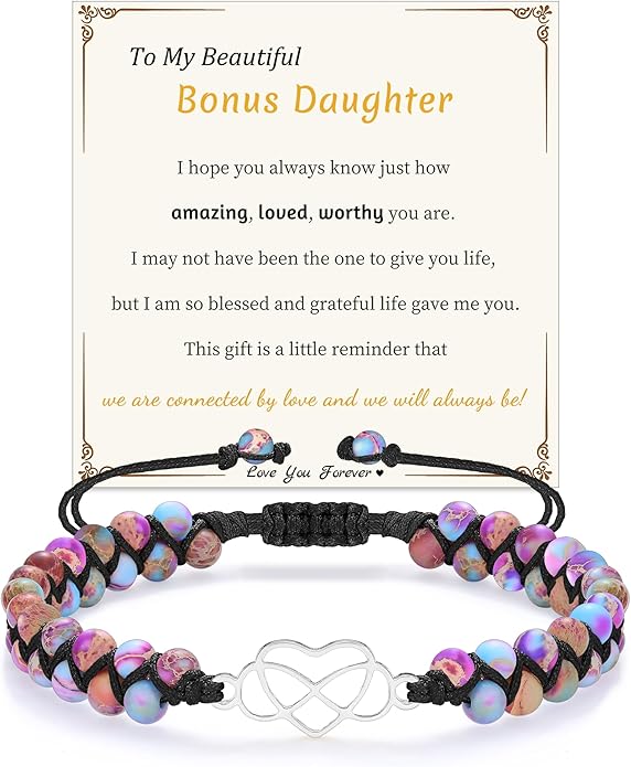 Mothers Day Gifts for Daughter Granddaughter, To My Mom Grandma Wife Girlfriend Sister Jasper Heart Bracelets Birthday Anniversary Christmas Stocking Stuffers Valentines Day Jewelry