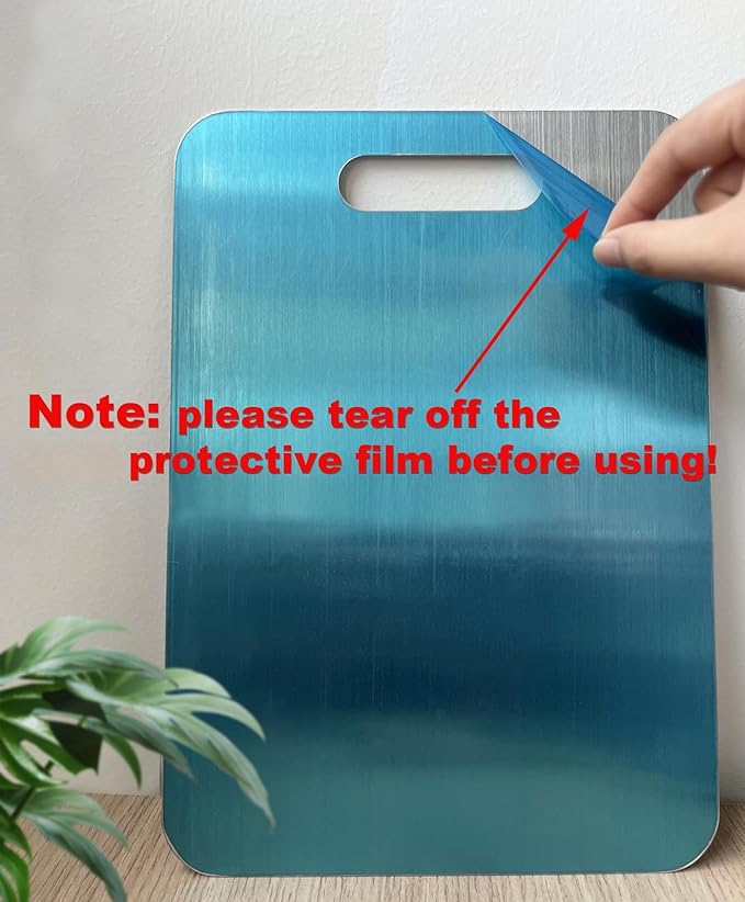 Titanium Cutting Board Set of 3, 100% Pure Titanium Cutting Boards for Kitchen, Non-Toxic Double Sided Food-Grade Chopping Board for Slicing and Dicing Meats, Dishwasher Safe (S+M+L)