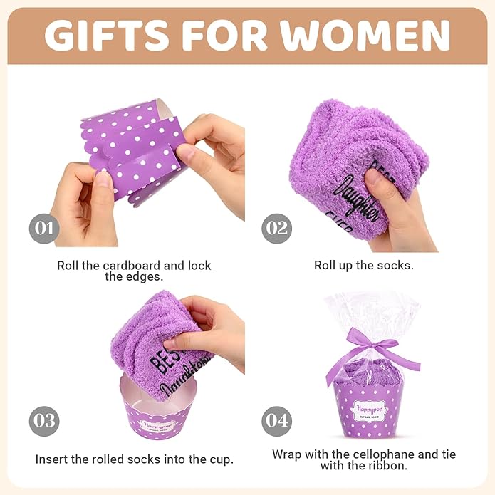 HAPPYPOP Mothers Day Socks - Sisters Aunt Gifts, Gifts for Sister Daughter Mother in Law