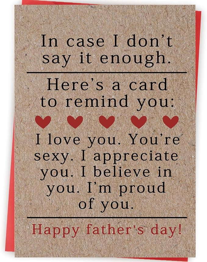 Sweet Fathers Day Cards Gifts for Boyfriend Husband, Happy Father's Day Cards Gifts from Wife Girlfriend, Wonderful Father's Day Card to My Favorite Father, Love Card