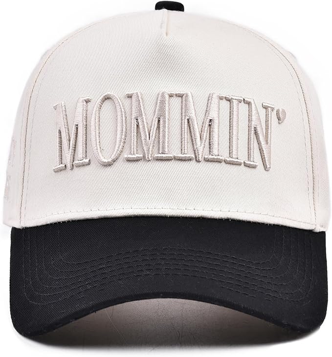 Womens Trucker Hat - with Mommin Embroidery Ponytail Fit - Mothers Day Great Gifts for Mom Wife Stepmom