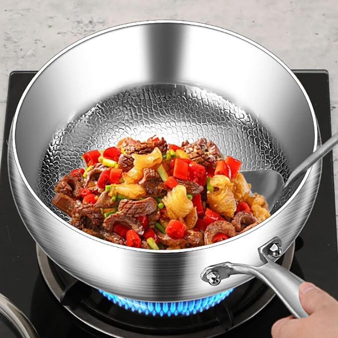 Titanium Frying Pan 10 Inch Non Stick Titanium Skillet with 0 Coating & Hammered Design Safe Cookware for Induction Gas & Electric Stoves Frying Pan Skillet Pa